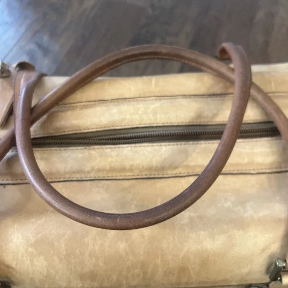 Vintage Hartmann Belting Leather Duffle Bag Doctor Carry-on Multi-purpose Tan